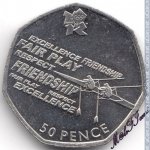 50 пенсов 2011 г. Великобритания(5) -111711 - реверс
