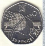 50 пенсов 2011 г. Великобритания(5) -111711 - реверс