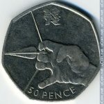 50 пенсов 2011 г. Великобритания(5) -111711 - реверс