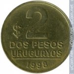 2 песо 1994 г. Уругвай(23) -562 - аверс
