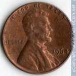 1 цент 1964 г. США(21) - 52935 - реверс