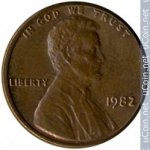 1 цент 1982 г. США(21) - 52935 - реверс
