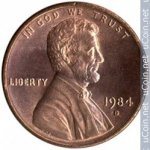 1 цент 1984 г. США(21) - 52935 - реверс