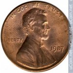 1 цент 1987 г. США(21) - 52935 - реверс