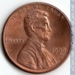 1 цент 1990 г. США(21) - 52935 - реверс