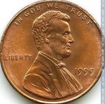 1 цент 1999 г. США(21) - 52935 - аверс