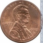 1 цент 2009 г. США(21) - 52935 - реверс