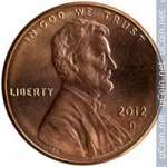 1 цент 2012 г. США(21) - 52935 - реверс
