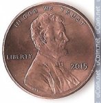 1 цент 2015 г. США(21) - 52935 - реверс
