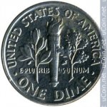 10 центов 1991 г. США(21) - 52935 - аверс