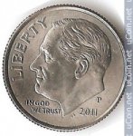 10 центов 2011 г. США(21) - 52935 - реверс