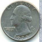 25 центов 1973 г. США(21) - 52935 - реверс