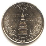 25 центов 2000 г. США(21) - 52935 - реверс