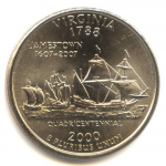 25 центов 2000 г. США(21) - 52935 - реверс