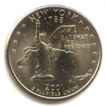 25 центов 2001 г. США(21) - 52935 - реверс