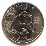 25 центов 2008 г. США(21) - 52935 - реверс