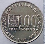 100 боливар 2002 г. Венесуэла(4) - 554 - аверс